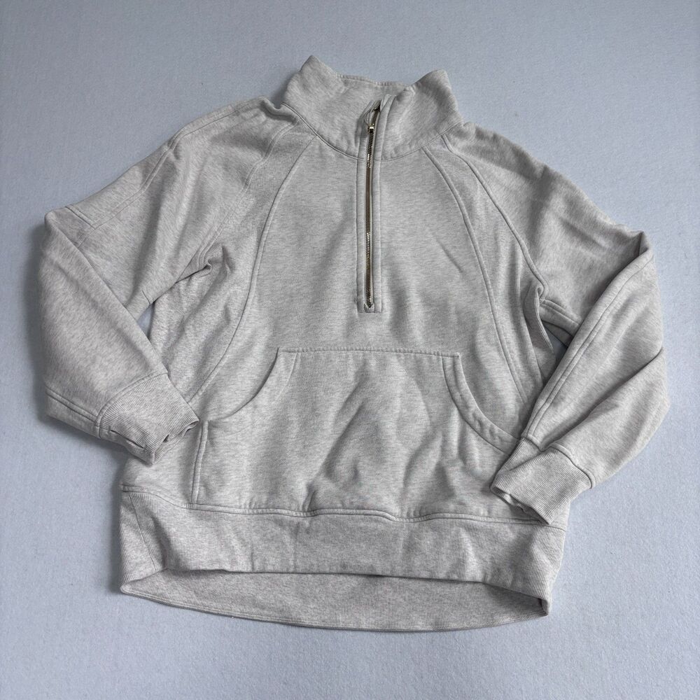 Lululemon Scuba Oversized Funnel-Neck Half Zip Long Women's M/L Heather Gray